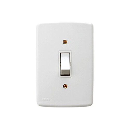 Interruptor Simples Duale Branco com Placa - 1602 - Iriel - Iriel