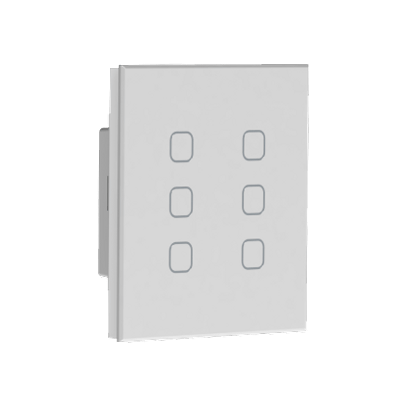 Interruptor Touch Easy Light 5 Cenário/ 6 Canais Tholz Branco - Automação Residencial