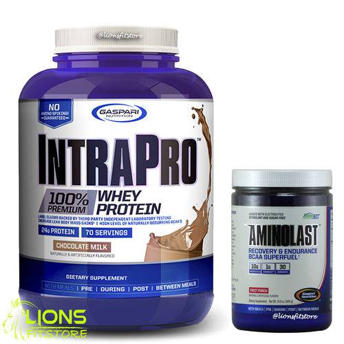 Intrapro 100% Premium Whey Protein 2.26kg + Aminolast 420g Gaspari Nutrition
