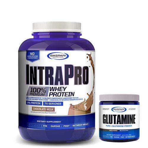 Intrapro 100% Premium Whey Protein 2.26kg Chocolate + Glutamina 300g