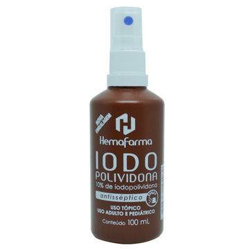 Iodopolividona Hemafarma Spray 100ml