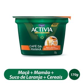 Iogurte Café da Manhã Sabor Mamão, Maçã e Suco de Laranja Activia 170g
