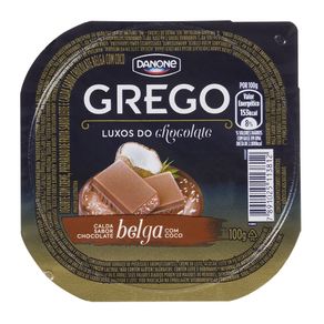 Iogurte Grego com Calda de Chocolate Belga e Coco Danone 100g