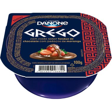 Iogurte Grego Morango e Chocolate Danone 100g
