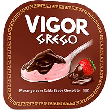 Iogurte Grego Morango e Chocolate Vigor 100g