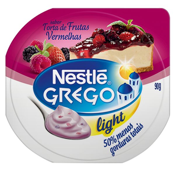 Iogurte Grego Nestle 90g Light Frutas Vermelhas