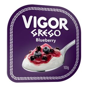 Iogurte Grego Sabor Blueberry Vigor 100g