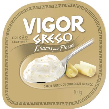 Iogurte Grego Sabor Chocolate Branco Vigor 100g