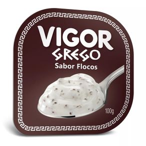 Iogurte Grego Sabor Flocos de Chocolate Vigor 100g