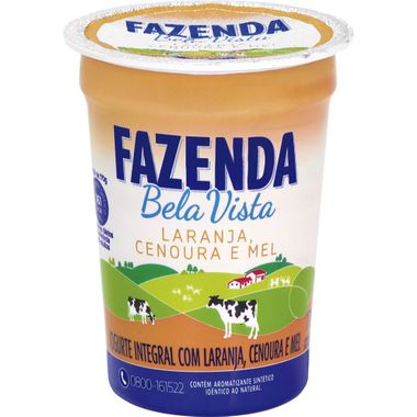 Iogurte Integral com Mel Cenoura e Laranja Fazenda Bela Vista 170g