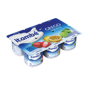 Iogurte Itambé Grego Desnatado Zero Morango/Maracujá/Limão 540g (6x90g)