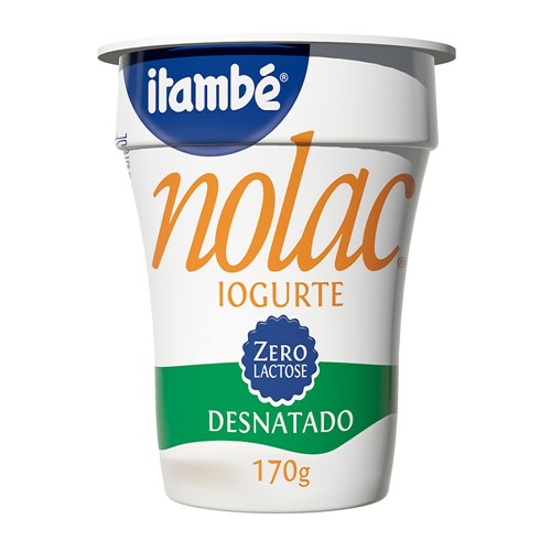 Iogurte Itambé Nolac Zero Lactose Desnatado com 170g