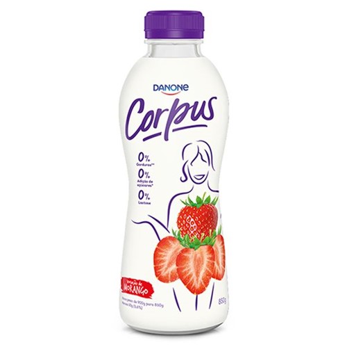 Iogurte Liquido Corpus 850g Sem Lactose Morango