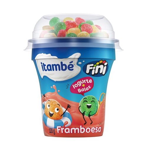 Iogurte Liquido Itambe 120g com Bala Framboesa