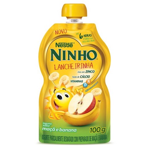 Iogurte Liquido Ninho 100g Lancheirinha Maca e Banana