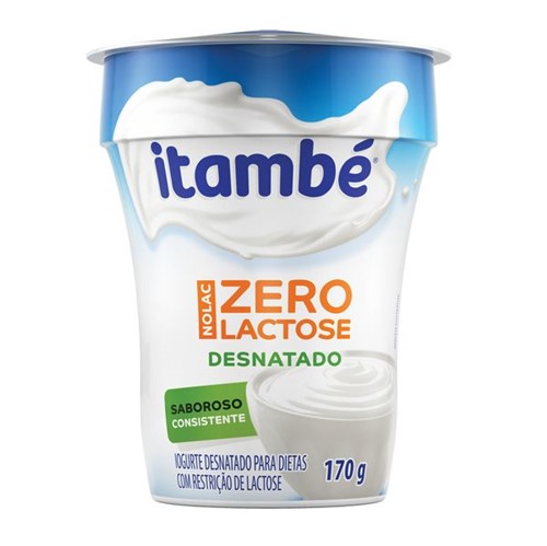 Iogurte Natural Itambe Nolac 170g Sem Lactose Desnatado