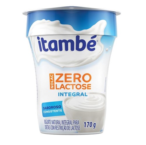 Iogurte Natural Itambe Nolac 170g Sem Lactose Integral