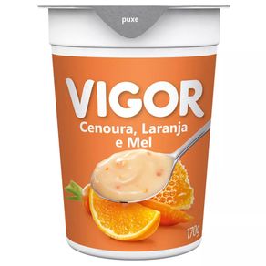 Iogurte Natural Sabor Laranja, Cenoura e Mel Vigor 170g