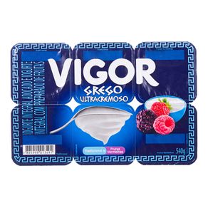 Iogurte Natural Ultracremoso Sabor Frutas Vermelhas Vigor 540g