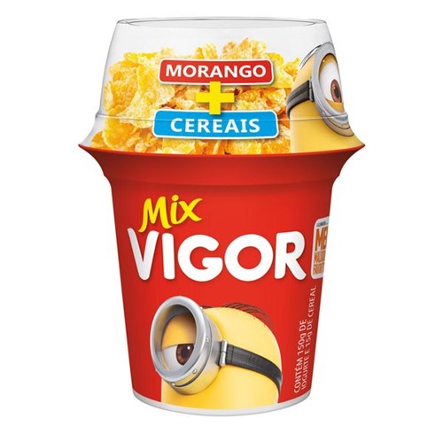 Iogurte Polpa Vigor Mix 165g Sucrilhos com Morango