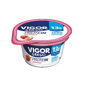 Iogurte Protein de Morango Grego Vigor 130g