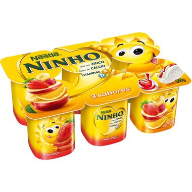 Iogurte 3 Sabores Ninho Nestlé 540g