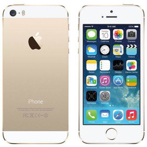 IPhone 5s 32GB Dourado Tela de 4" Wifi 4G Dual Core 1.3GHz - Apple