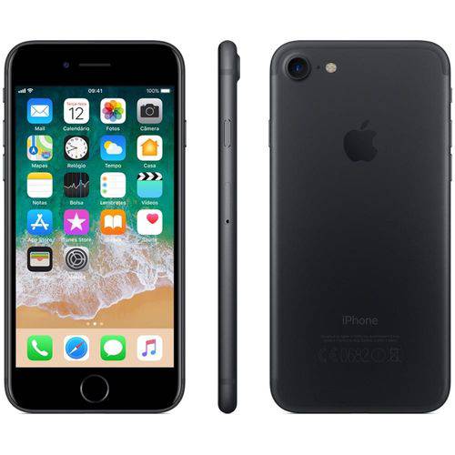 Iphone 7 Apple, Preto, Tela 4.7", 4g+wifi, Ios 11, 12mp, 32gb