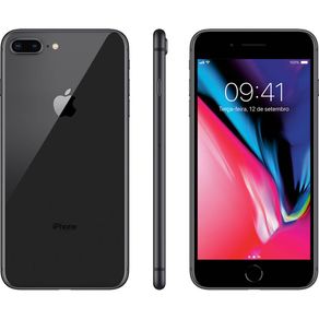 IPhone 8 Plus Apple 64GB 4G Tela Retina 5.5" IOS Câmera 12 MP Cinza Espacial MQ8L2BR/A