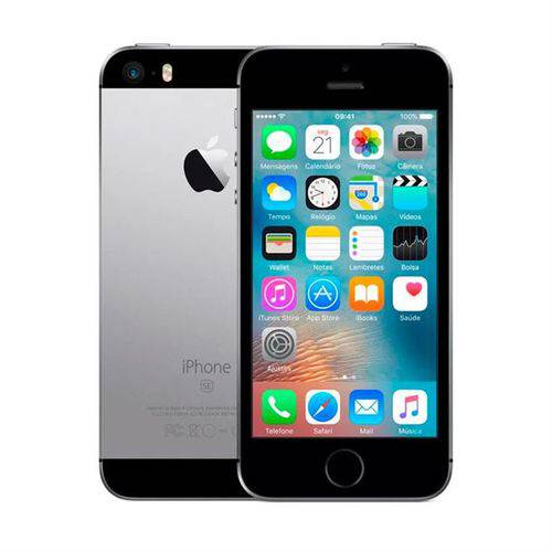 IPhone SE Apple com Tela de 4'', 4G, Câmera ISight 12MP e IOS 9