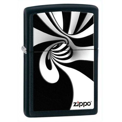 Isqueiro Zippo Classic Spiral Black/white Ref 28297