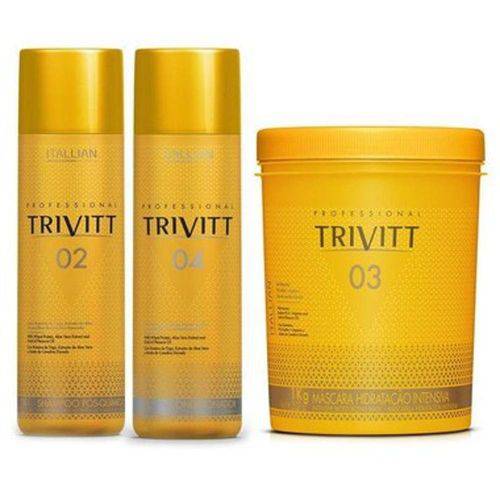 Itallian Trivitt Hidratação Profissional Kit 3x1litro