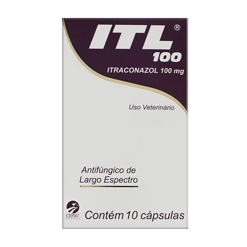 ITL Itraconazol 100mg Uso Veterinário com 10 Cápsulas