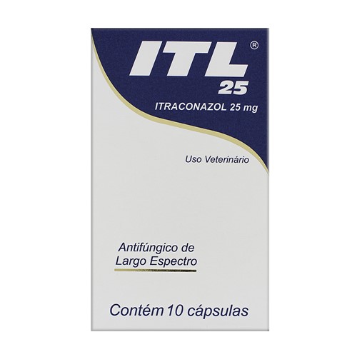 ITL Itraconazol 25mg Uso Veterinário com 10 Cápsulas