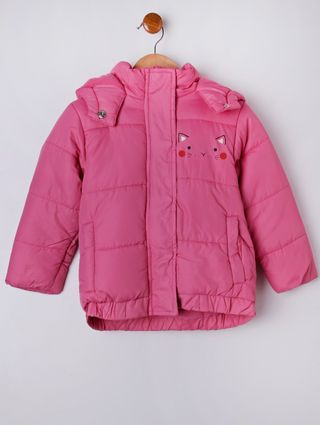 Jaqueta Puffer Infantil para Menina - Rosa Pink