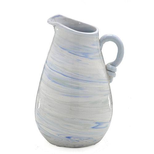 Jarra de Ceramica Cinza e Azul 30cm Espressione