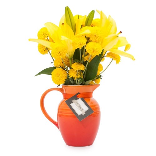 Jarra Le Creuset com Buquê Felicidade com Flores Amarelas P