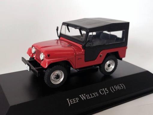 Jeep: Willys CJ5 (1963) - Vermelho/Preto - 1:43 - Ixo 130176