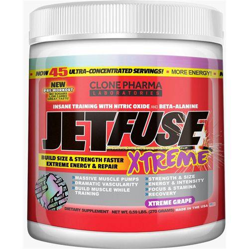 Jet Fuse Xtreme (270g) - Clone Pharma - Exotic Grape