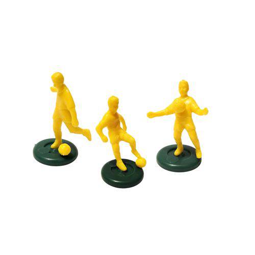 Jogador com Base Amarelo e Verde - Pacote com 12 Unidades