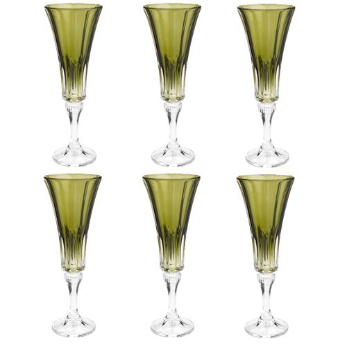 Jogo 6 Taças em Cristal para Champagne Kale Wellington 180ml