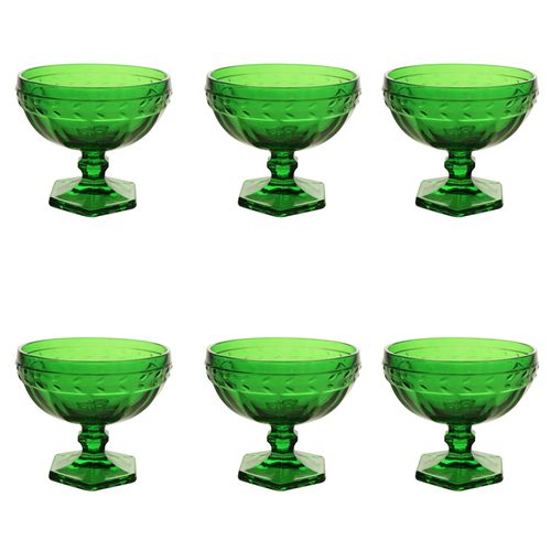 Jogo 6 Taças Multiuso Lyor Roma 370ml Verde