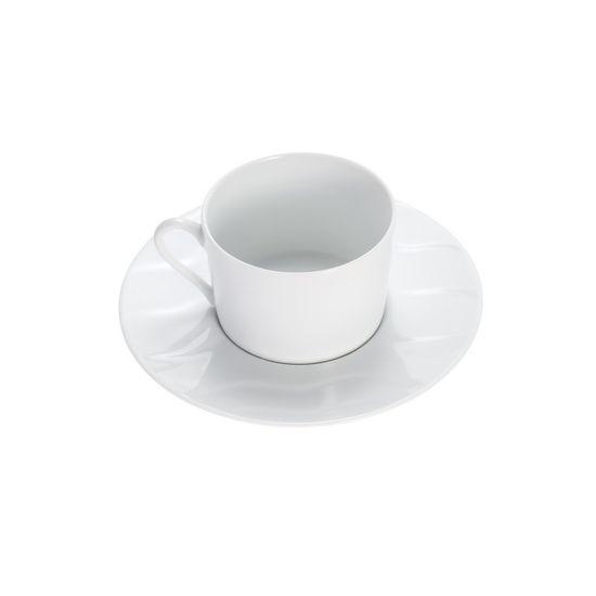 Jogo 6 Xícara de Chá com Píres de Porcelana Vague