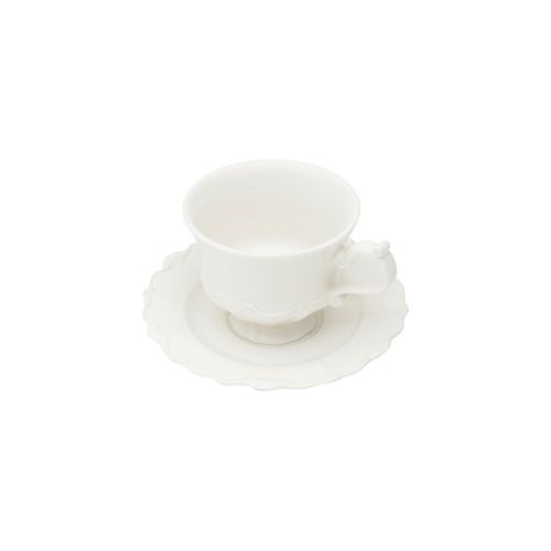 Jogo 6 Xícaras de Café em Porcelana Branco Fancy 90ml - Wolff