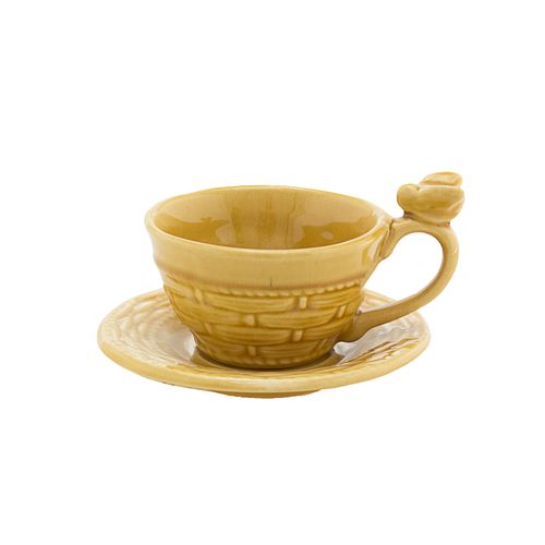Jogo 6 Xícaras para Chá em Cerâmica Mostarda Bee