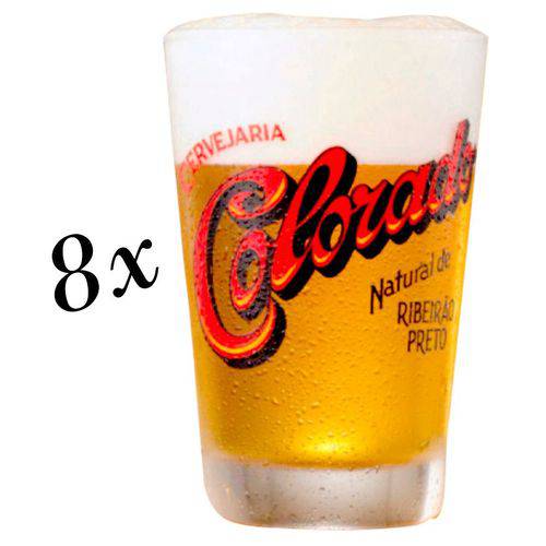 Jogo 8 Copos Cerveja Colorado - 350 Ml