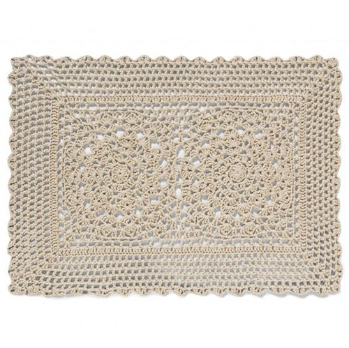 Jogo Americano Crochet Natural 45X30CM - 18421