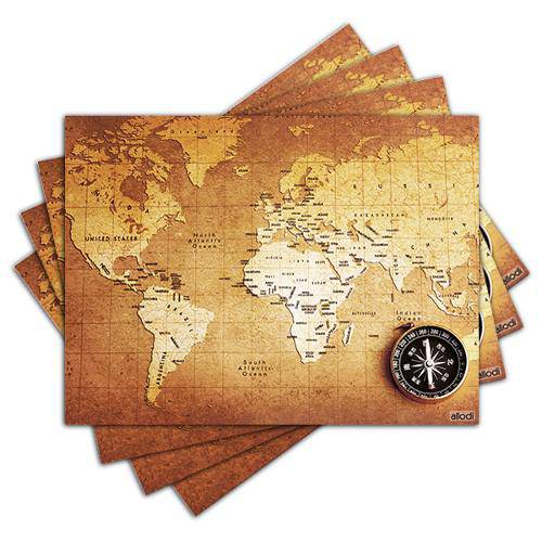 Jogo Americano - Mapa com 4 Peças - 027jo