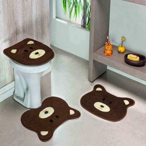 Jogo Banheiro Formato Urso Cafe