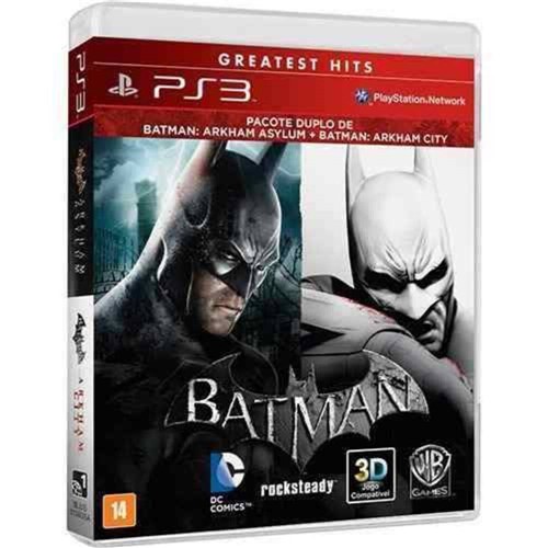 Jogo Batman: Arkham Asylum + Arkham City - Pacote Duplo - PS3